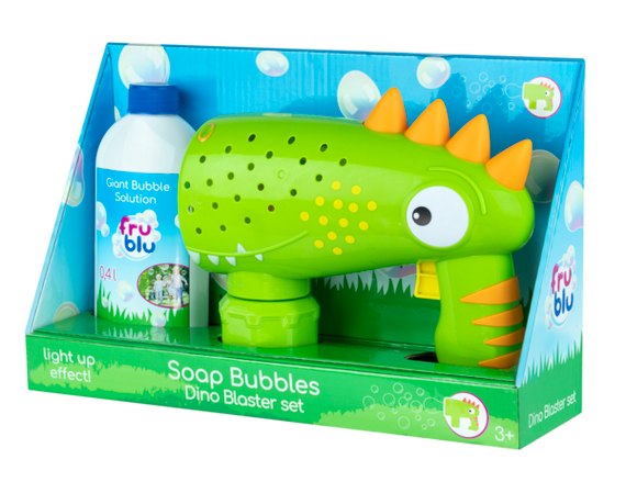 Мильні бульбашки FRU BLU Бластер Діно з розчином 0.4 л. (світловим ефектом) | Зображення 1