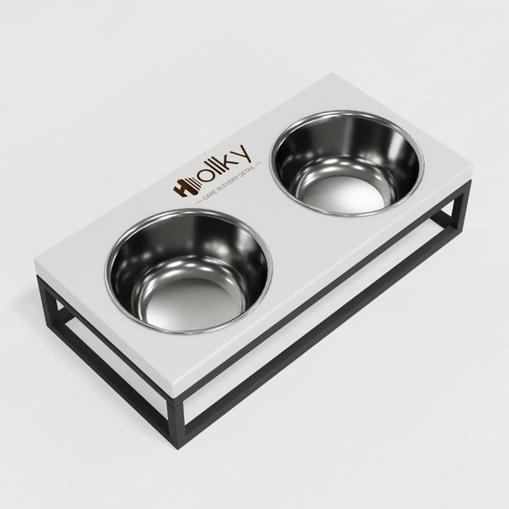 Миски на подставке для маленьких собак и котов Hollky Base S (2 × 0,45 л) BS-36187-GRWH | Зображення 8