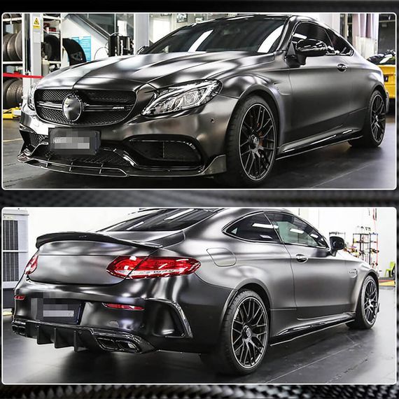 Бокові пороги V2 (для C43/C63 AMG 2015-2019, Карбон) для Mercedes C-сlass W205 рр | Зображення 2