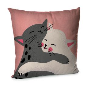 Подушка диванна з оксамиту Киця моя! 45x45 см (45BP_22L004)