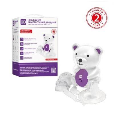 Ингалятор (небулайзер) 2B Teddy Bear для детей компрессорный гарантия 2 года | Зображення 1