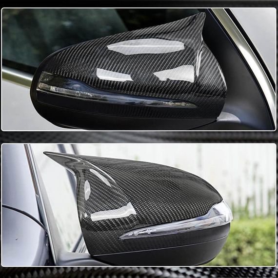 Накладки на зеркала V4 (Карбон) для Mercedes C-сlass W205 2014-2021 гг | Зображення 2