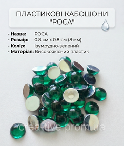 Пластиковий кабашон росу 0.8 мм