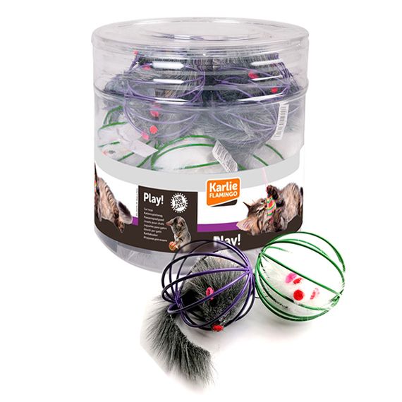 Flamingo Wire Ball With Mouse іграшка для котів, 6 см