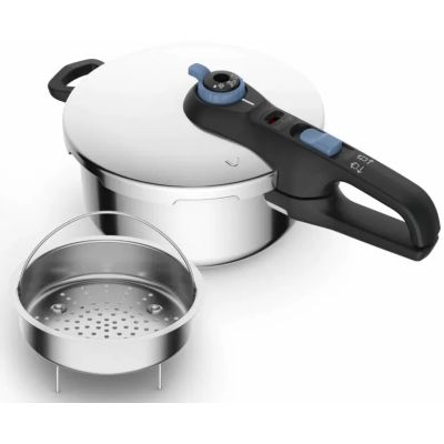 Кастрюля Tefal Secure Trendy, 4л, (скороварка) з паровим кошиком (P2580402) | Зображення 3