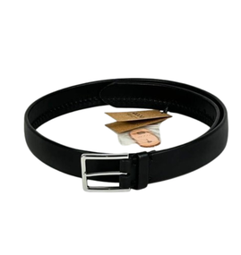 Мужской кожаный ремень ЕССО 100 см, цвет черный.