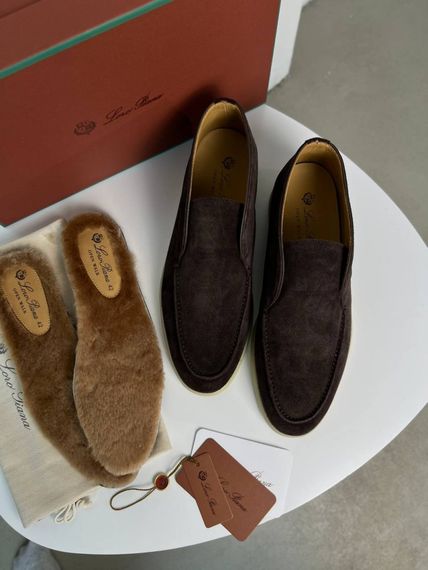 Лофери Loro Piana Open Walk темно-коричневого кольору ob436 | Зображення 1