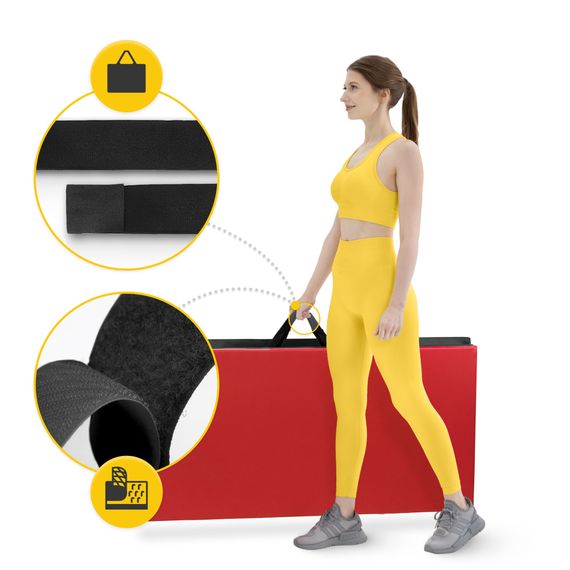 Мат гімнастичний складаний 4FIZJO XL 240 x 120 x 5 см Multicolor (P-5905973402774) | Зображення 6