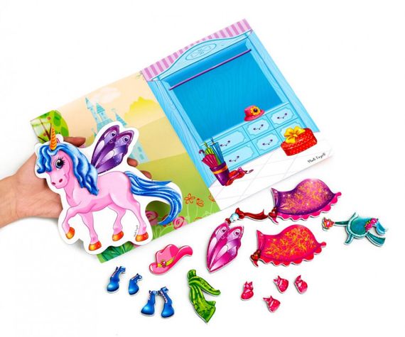 Игра магнитная одевашка «Единорог» VT3204-27, 1 фигурка единорога, 18 магнитов | Зображення 1