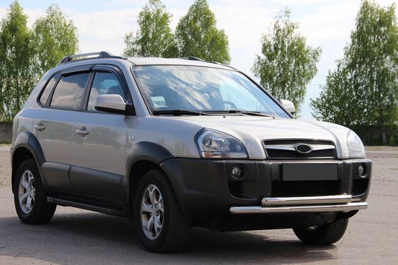 Передняя защита ST014 (нерж.) для Hyundai Tucson JM 2004-2024 гг | Зображення 2