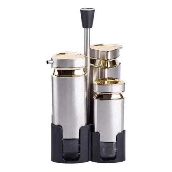 Набір для спецій на підставці 4 ємності 10х10х17 см ємності для приправ HP-1325 | Зображення 3