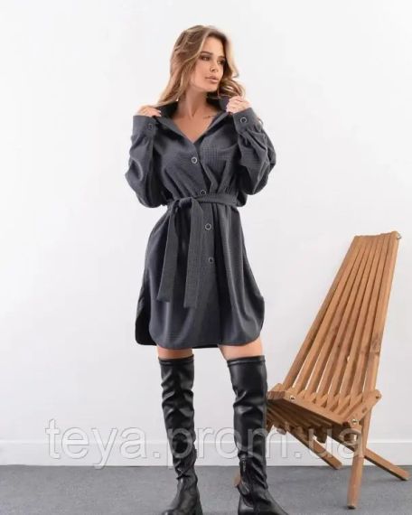 Платье для женщин цвет темно-серый размеры S/M, L/XL FI_009102