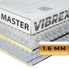 Віброзаляція стандартного класу Vibrex Master 1,6 мм для авто шумоізоляція та шумовіброзаляція 350x500 мм.