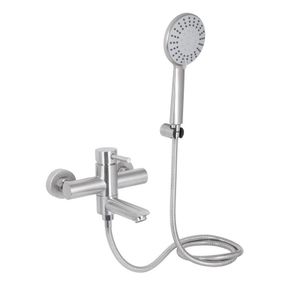 Змішувач для ванни Lidz Aria 006 з поворотним виливом (з душовим гарнітуром) (k35) LDARI006NKS34940 Nickel