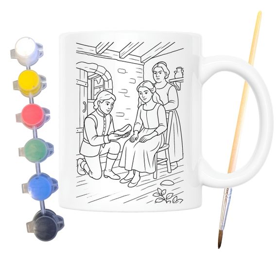 Набор для творчества кружка раскраска Золушка (по мотивам сказки Шарля Перро) 330 мл белая (КР0191)