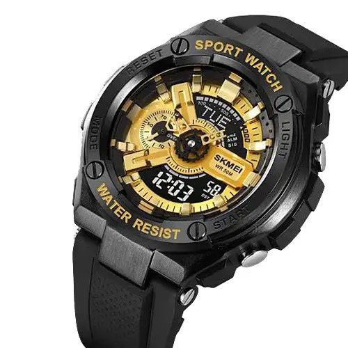Годинник наручний чоловічий SKMEI 2101BKGD, армійський годинник протиударний, оригінальний чоловічий годинник спортивний | Зображення 2