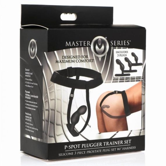 Набор для стимуляции простаты Master Series P-Spot Plugger Trainer Set, черный Sex Aura | Зображення 6