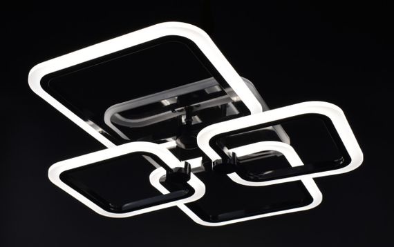 Люстра світлодіодна стельова LED світильник для квартири на стелю лед з пультом 26115 Чорний 11х48х60 см. | Зображення 3