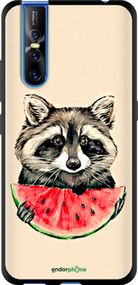 Чохол на Vivo V15 pro Єнотик з кавуном "4605b-1763-2448"