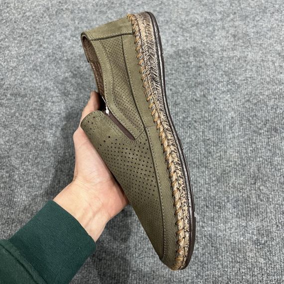 Летние турецкие мокасины цвета хаки 40 41 42 43 44 45 размер