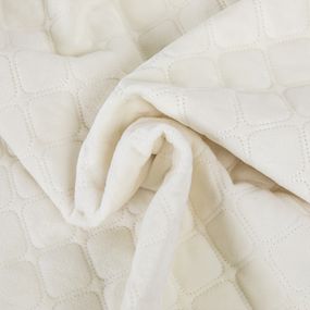 Покрывало полуторное ТЕП Velour Ромб круглый 4-00515-22466 150х210 см молочное