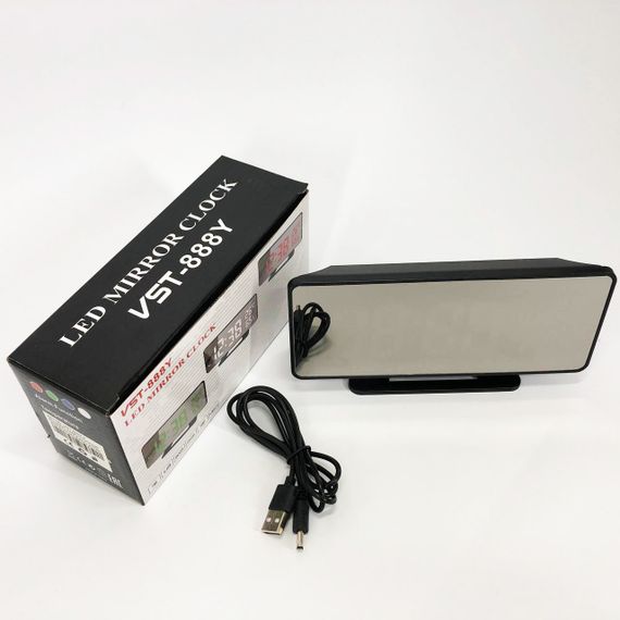 Led годинник з датчиком температури вологості VST-888Y-5, Електронний годинник з функцією підсвічування JV-45 | Зображення 6