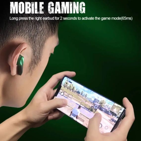 Беспроводные TWS наушники Bluetooth Bakey G11 с микрофоном. Кейс, повербанк, LED подсветка. OB-531 Цвет: черный | Зображення 1