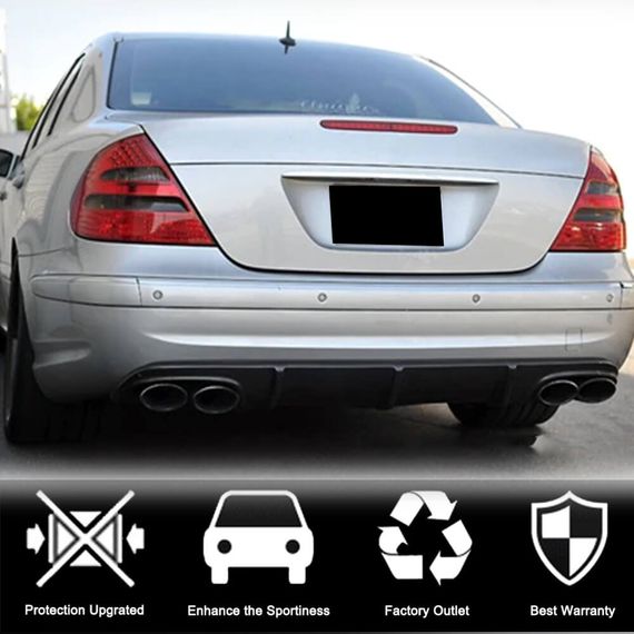 Диффузор заднего бампера для E55 AMG 2003-2006, Карбон для Mercedes E-сlass W211 | Зображення 2