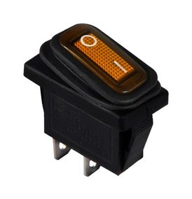 Перемикач KCD3-101WN YL/B 220V 1 кнопка жовта влагозащищеный з підсвічуванням Ny95500848