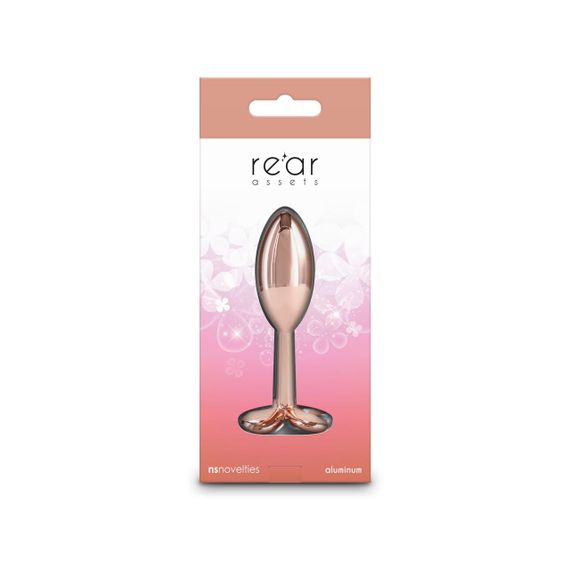 Анальна пробка NS Novelties Rear Assets — Clover — Rose Gold Sex Aura | Зображення 4