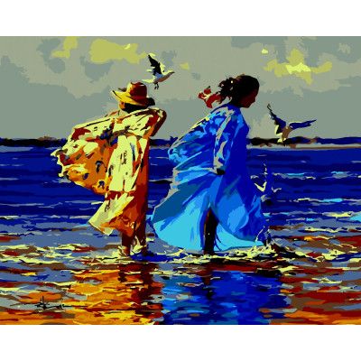 Картина по номерам ZiBi Желто-голубая дружба 40*50 см ART Line (ZB.64216) - Топ Продаж!