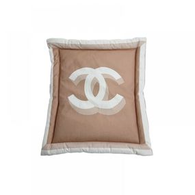Брендовый коврик-лежанка для собак и кошек CHANEL  коврик в машину, бежевый