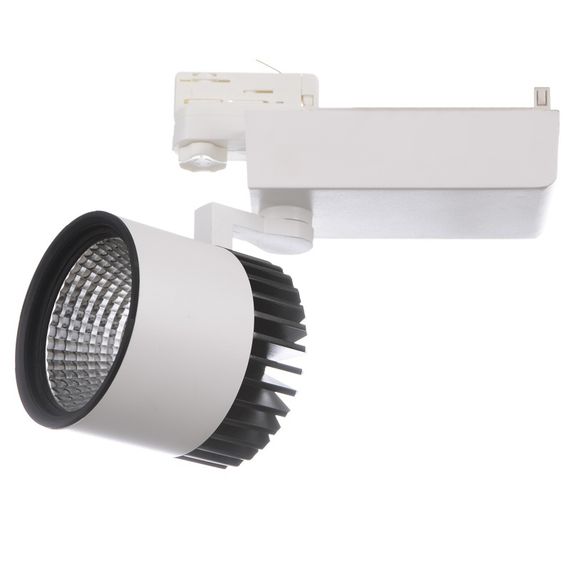 Светильник трековый поворотный LED 418/38W NW COB WH | Зображення 1