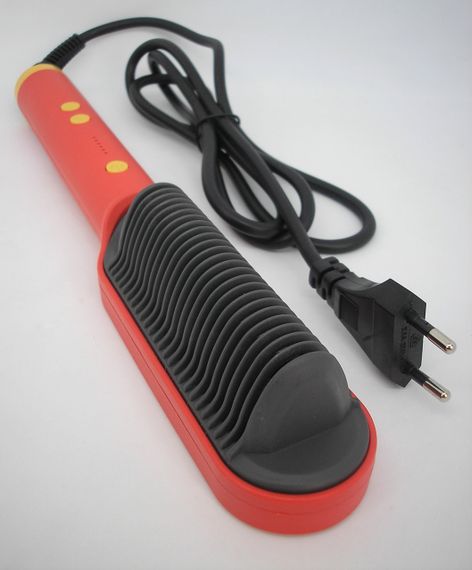 Гребінець випрямляч плойка для завивки волосся, стайлер турмалінове покриття Hair Straightener HQT-909В