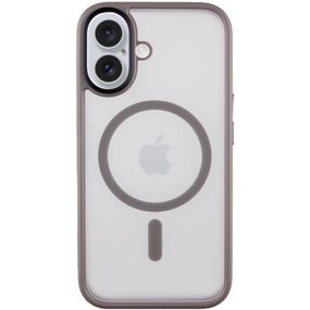 TPU+PC чохол Metal Buttons with MagSafe для Apple iPhone 16 (6.1") Сірий