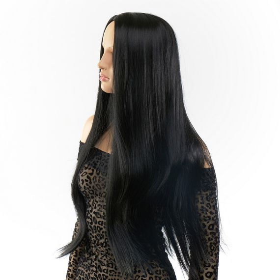 Перука пряма Fetish Hair чорна, 60 см Sex Aura | Зображення 1