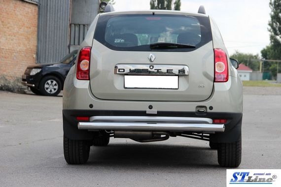 Задня дуга пряма (нерж.) для Renault Duster 2008-2017 рр | Зображення 4