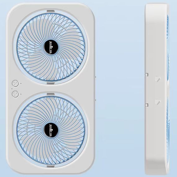 Настільний вентилятор F105 Dual-Fan Design 1800mAh Blue | Зображення 1