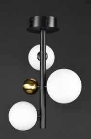 Люстра стельова на 3 лампочки 27313 Чорний 39х25х25 см.