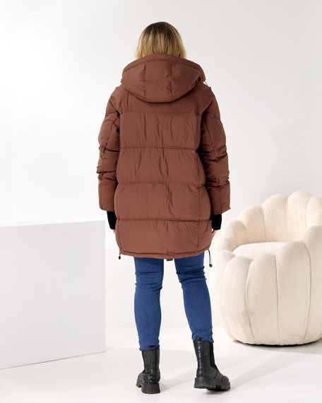 Шоколадна коричнева куртка на зиму | Зображення 8