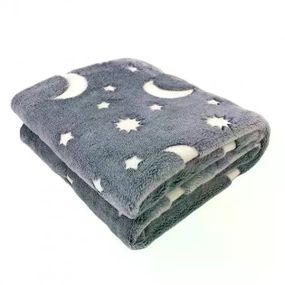Плед светящийся в темноте Magic Blanket • Мягкое одеяло 100×150 см со светящимся рисунком для детей, подростков и уютного отдыха