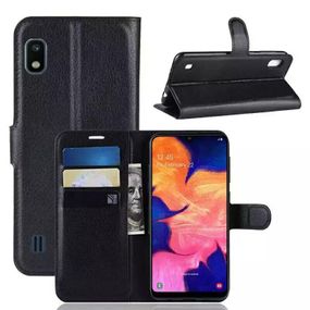 Чохол книжка з кишенями для карт на Samsung Galaxy A10 колір Чорний