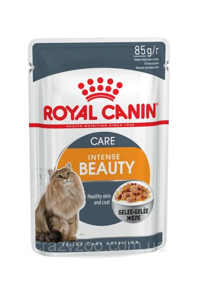 Консерва для дорослих котів Royal Canin Intense Beauty in jelly пауч для підтримання краси шерсті в желе 85