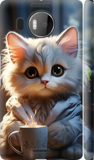Чохол на Microsoft Lumia 950 XL Dual Sim Білий кіт "5646m-407-2448"