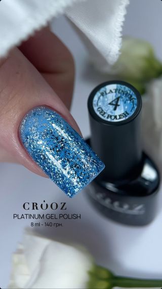 Гель-лак Crooz Platinum Gel 4 (ніжно-блакитний) 8мл | Зображення 1