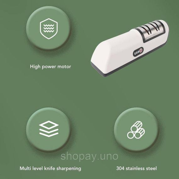 Электрическая точилка для ножей и ножниц с аккумулятором • USB электрическая точилка для кухонных инструментов | Зображення 3