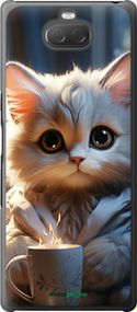 Чохол на Sony Xperia 10 I4113 Білий кіт "5646t-1688-2448"