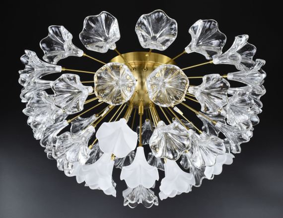 Люстра стельова на 8 лампочок 26753 Латунь 35х60х60 см. | Зображення 7