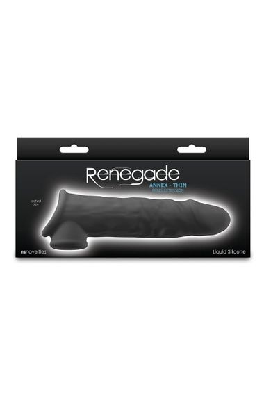 Насадка на пеніс NS Novelties Renegade чорна, 19.4 см Sex Aura | Зображення 3