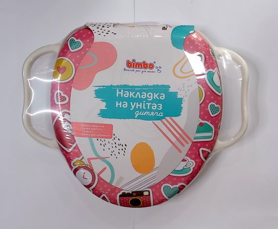 Накладка на унитаз мягкая C 31828 Bimbo, с ручками, в пакете (6900067318282) Вид 6